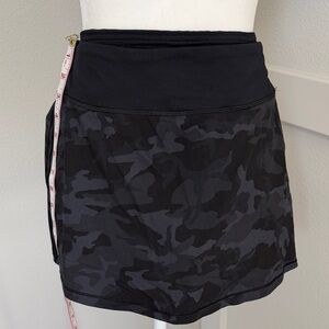 Lululemon Athletica Black Camouflage Tennis Skirt